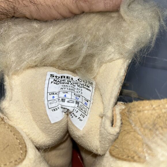 Sorel Boots Womens 5 Brown Tofino Lace Up Snow Winter Outdoor Fur - Picture 6 of 6